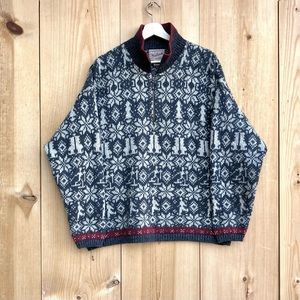 Woolrich Women’s Vintage Snowflake Pattern Sweater USA Sz XL